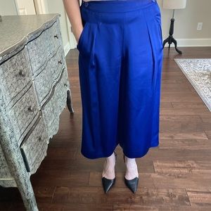 NWT EMILIO PUCCI culotes pants size 42/S silk blue